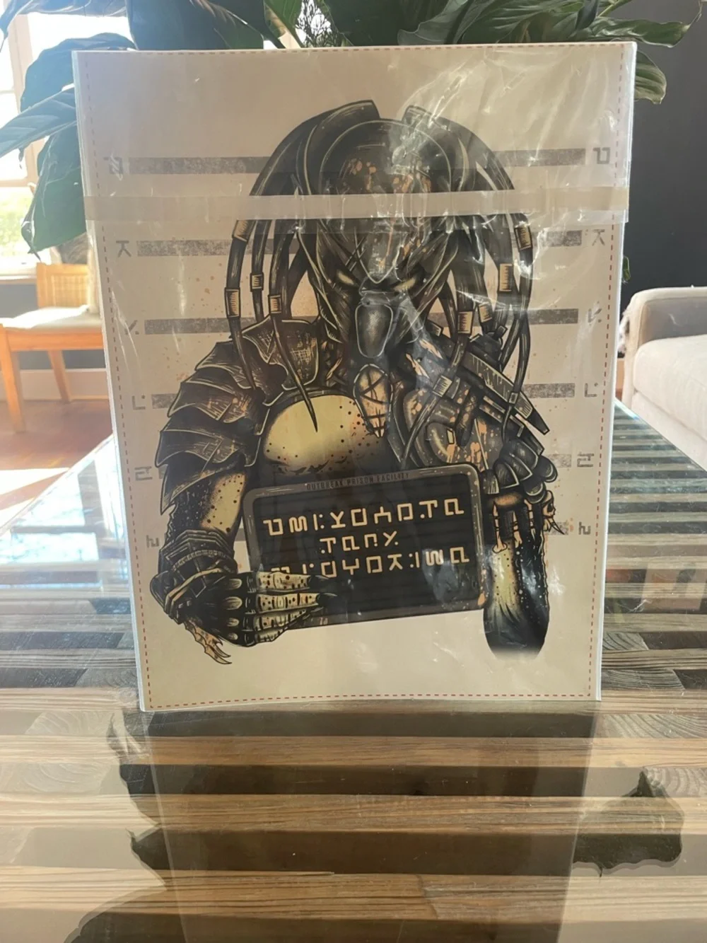 Predator Art Print in Black and Gold